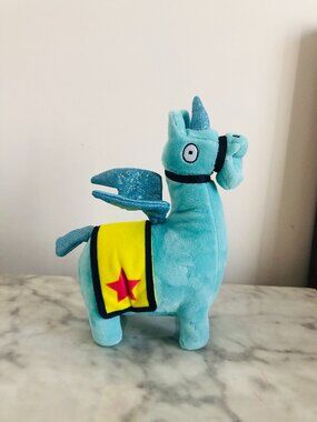 Fortnite 7" Brite Unicorn Llama Plush Stuffed Llamacorn Blue Russ Game Toy